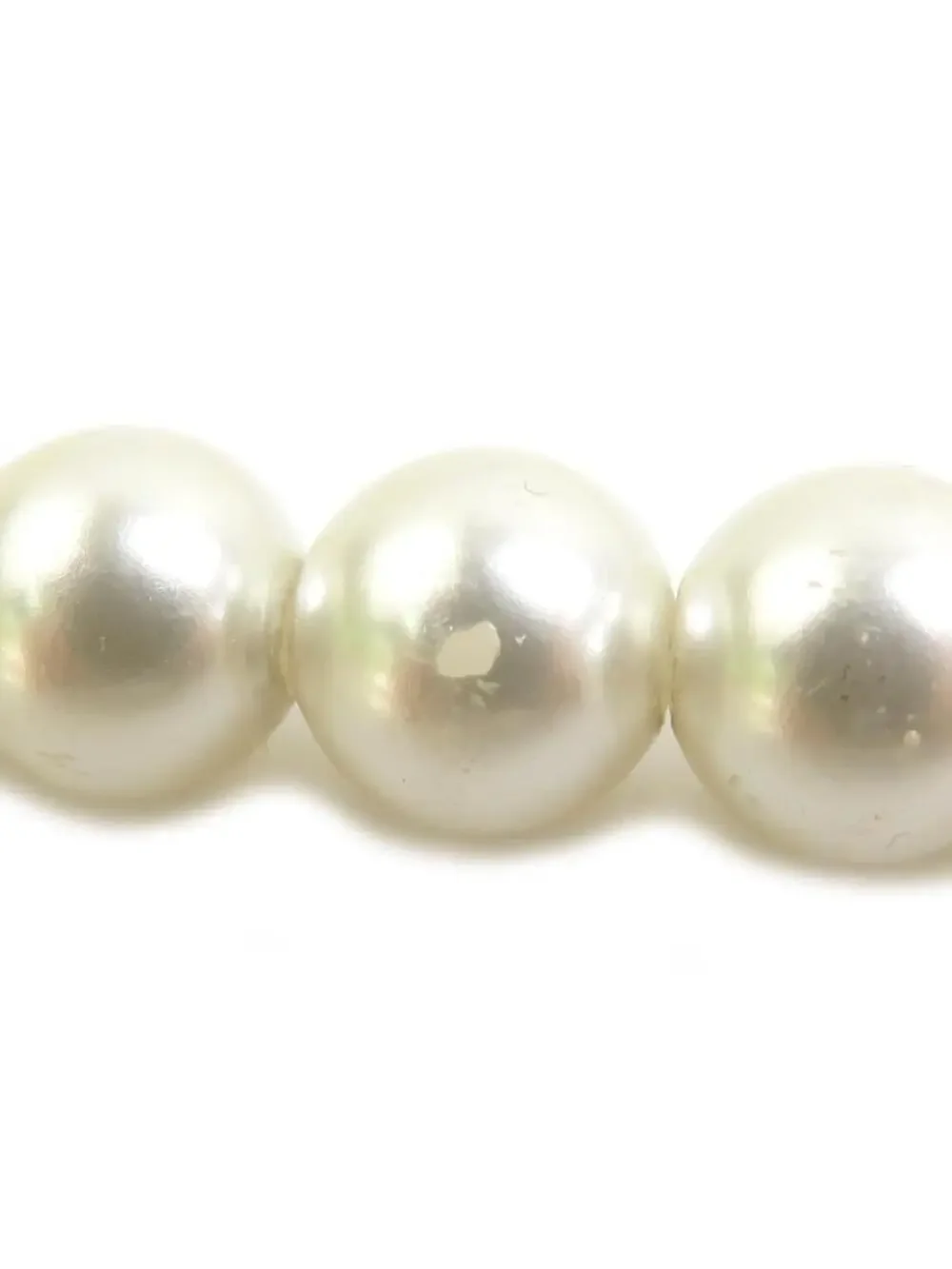 Auth Miumiu Necklace White/Silver Faux #329703M38B
